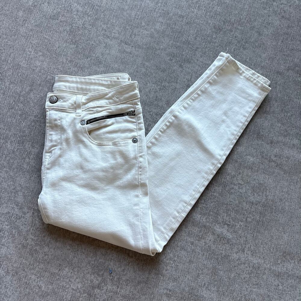 R13 Boy Cream Skinny Jeans